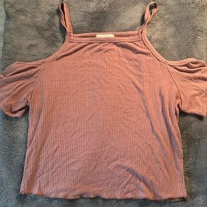 Mauve shirt. Runs small says XL on shirt but fits a size small